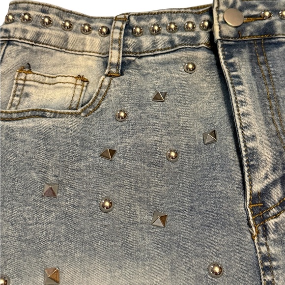 Studded Denim Skirt - Picture 5 of 7